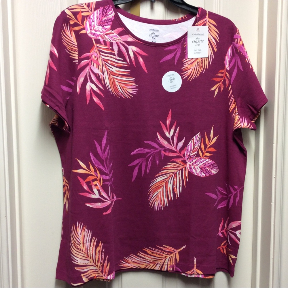 New Croft & Barrow The Classic Tee floral